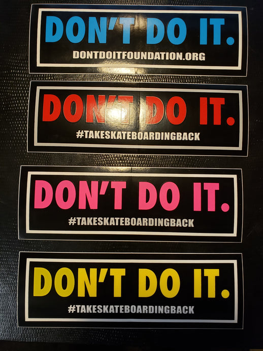 Consolidated Skateboards - Don't Do It Stickers