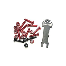 Independent Trucks - 1" Phillips Hardware with Tool - 8 Red + 2 Black