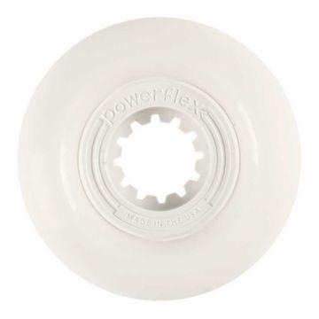 Powerflex Wheels - Gumball Core Skateboard Wheels - 54mm/101a - White/White