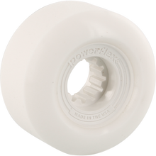 Powerflex Wheels - Gumball Core Skateboard Wheels - 54mm/101a - White/White